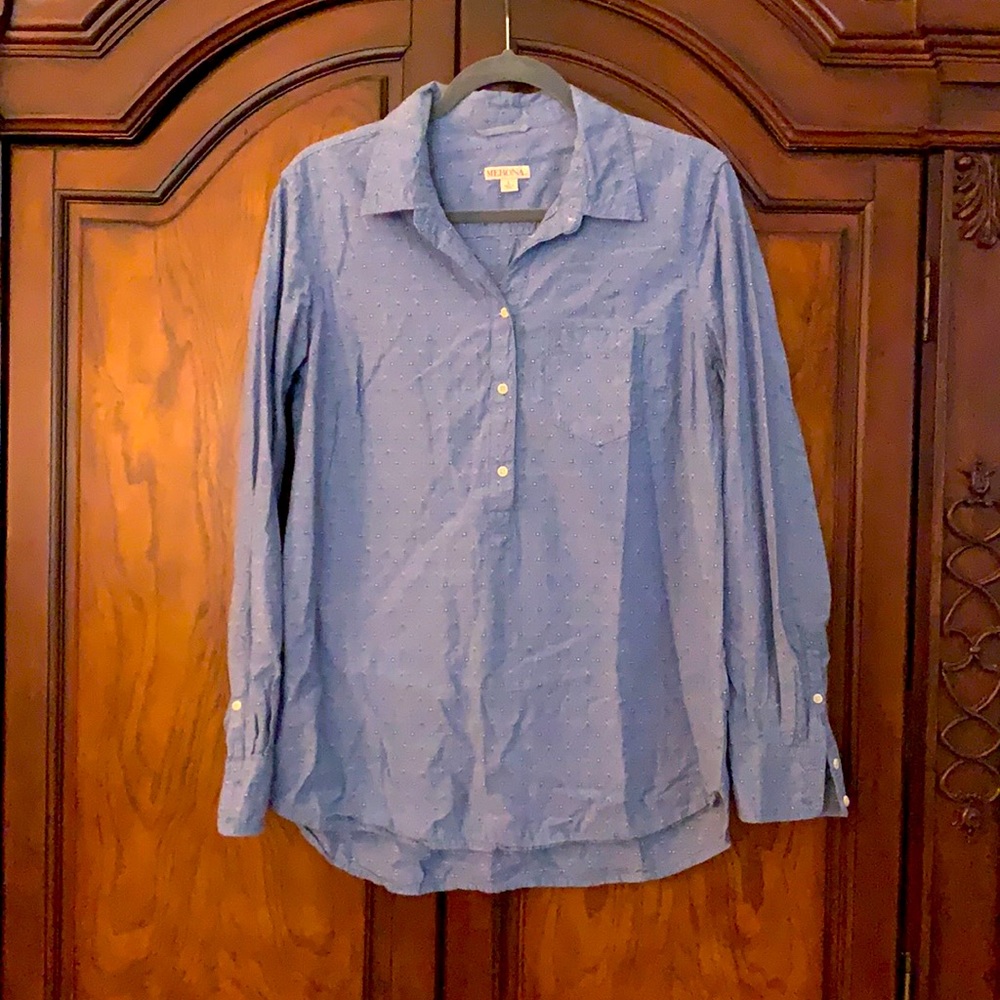 Merona Blue Denim Blouse